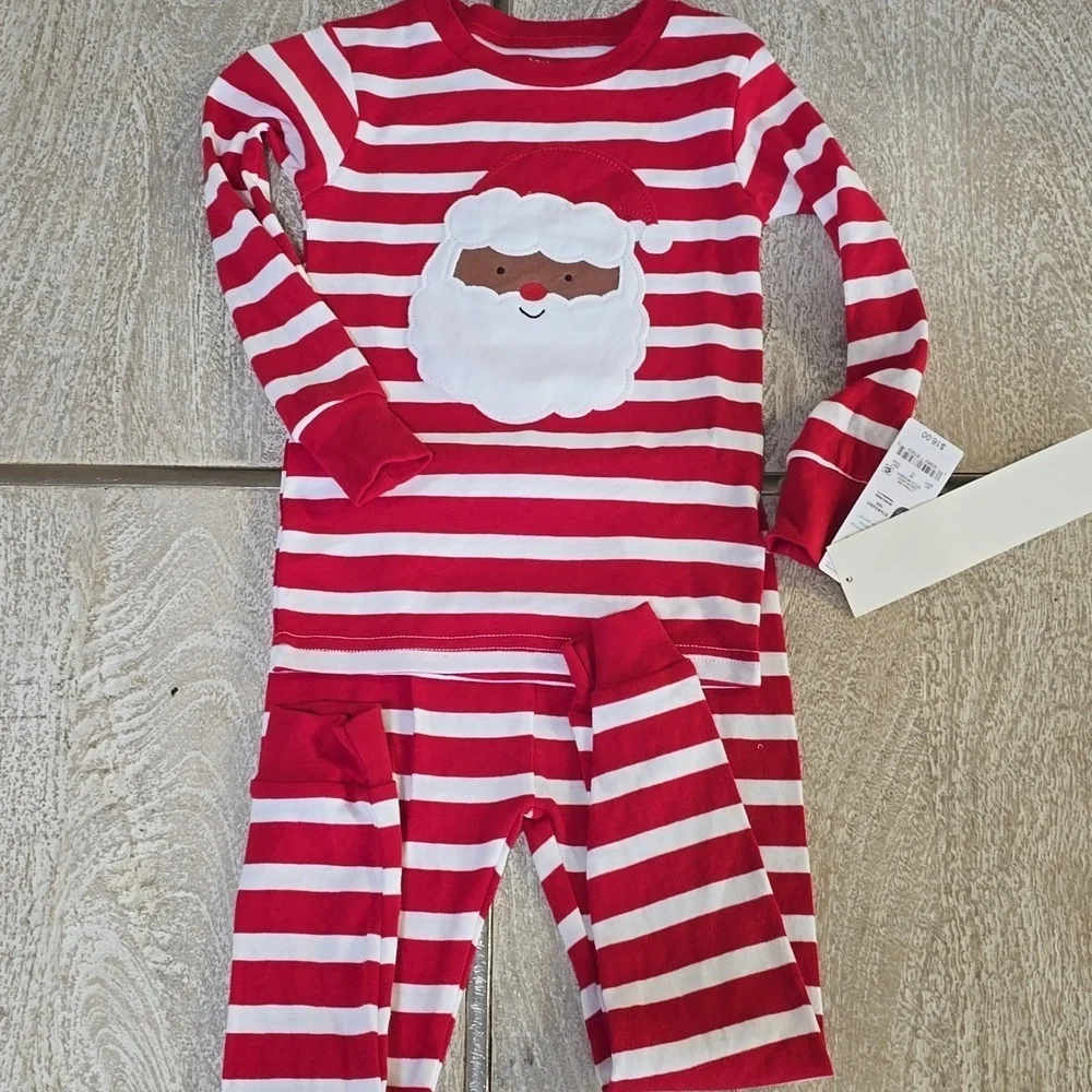 Carters Just For You Toddler Christmas Black Santa Pajamas Size 3T